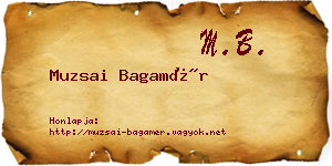 Muzsai Bagamér névjegykártya